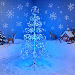 Sculpture lumineuse 3D extérieure en forme de boule de <span class=keywords><strong>Noël</strong></span> ou de cône d'arbre, motif commercial pour l'<span class=keywords><strong>illumination</strong></span> hivernale de pays des merveilles - Product Image 3