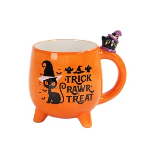Tasse à chaudron Halloween Witches Brew, chat noir effrayant - Product Image 1