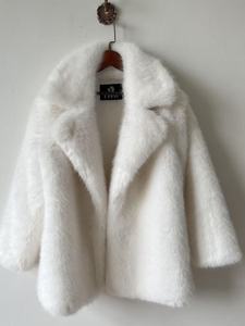 Manteau en fausse fourrure à col tailleur chaud automne et hiver pour femmes, manteau <span class=keywords><strong>mi</strong></span>-<span class=keywords><strong>long</strong></span> en fausse fourrure de renard - Product Image 6