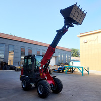 Minipala gommata diesel Kubota TOHO multifunzione compatta da 1T, piccola pala telescopica anteriore per progetti, giardini, ville, fattorie