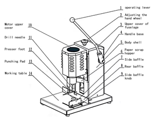 Tự động điện giấy khoan máy 3 lỗ cuốn sách đấm máy - Product Image 6