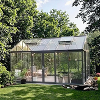 Kit de véranda extérieure préfabriquée en aluminium moderne Maison vitrée autoportante pour villas entrepôts hôtels appartements