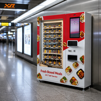 Distributeur automatique de nourriture et de boissons chaudes avec chauffage par micro-ondes pour hamburgers, sandwichs, collations et boissons froides