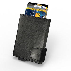 CardHoda Genuine Leather Slim <b>Wallet</b> With RFID Protection Fold Closure Short <b>Card</b> <b>Holder</b> Unisex Minimalist Design - Product Image 6
