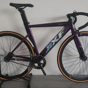 Vélo à vitesses fixes, cadre en alliage d'aluminium, 28 pouces, AT-7, blanc, noir, gris, violet, cadre rigide, vélo de course sur route - Product Image 2
