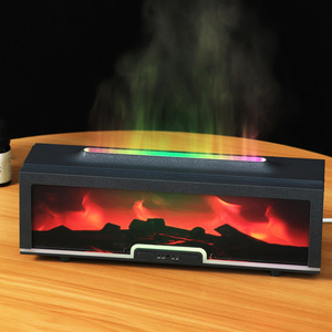 Humidificateur de cheminée YX1610S, diffuseur d'arômes à effet de flamme 3D, électrique 5V avec fonction de minuterie pour chambre à coucher et bureau - Product Image 3