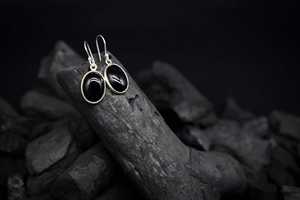 Boucles d'oreilles pendantes en argent sterling 925 avec pierre précieuse onyx noir, bijoux élégants pour femmes, pour mariages, fêtes, cadeaux et usage quotidien - Product Image 6