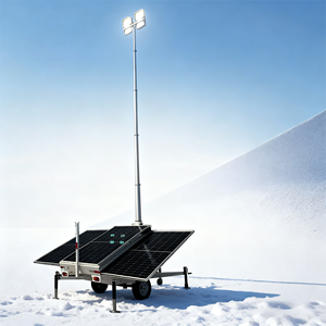 Torre Fotovoltaica Móvil con Energía Solar, Remolque de Almacenamiento de Energía Solar con Luces LED y Fuente de Alimentación - Product Image 2