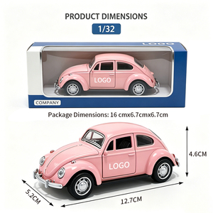 Modellino Auto d'Epoca Rosa 1:32 <span class=keywords><strong>con</strong></span> Logo Personalizzato per Souvenir di Matrimonio, Veicolo Retrò in Lega Pressofusa, Collezione per Adulti dai 14 Anni in Su OEM - Product Image 6