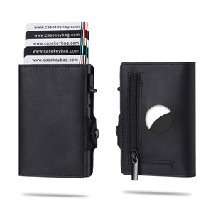 Genuine Leather RFID Blocking Smart <b>Wallet</b> with Aluminum Lining Open Closure <b>Long</b> Length Anti-Theft Unisex - Product Image 1
