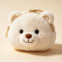 Kedi Wholesale Sac de rangement pour monnaie en peluche, 8 cm, couleur bonbon, mini sac à dos, porte-clés, pendentif, porte-monnaie simple et mignon