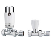Vanne de radiateur thermostatique en chrome pour chauffage au sol