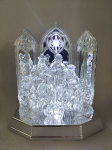 Statues transparentes en acrylique de la Sainte Famille, Naissance de Jésus, Décoration de Noël A222004, Statues de la Nativité de Jésus A222004 - Product Image 6