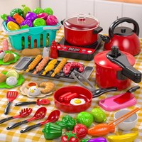 Ensemble de jouets de cuisine en plastique pour enfants, pour garçons et filles de 4 à 6 ans, maison de jeu, simulation de cuisine, ustensiles de cuisine, sauté, hachage, usine