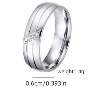 Anelli Nuziali Classici Personalizzati in Acciaio Inossidabile <span class=keywords><strong>Argento</strong></span> <span class=keywords><strong>e</strong></span> <span class=keywords><strong>Oro</strong></span>, Gioielli alla Moda Placcati <span class=keywords><strong>Oro</strong></span> per Feste di Fidanzamento - Product Image 2