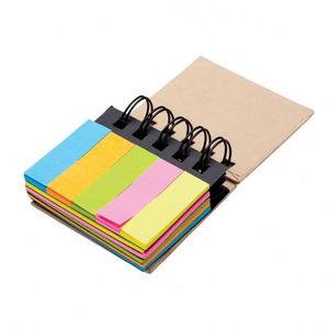 Ensemble cadeau de notes autocollantes avec couverture en cuir personnalisable, index fluorescent, petites cartes, style moderne, 100 feuilles - Product Image 5