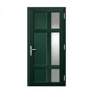Puerta Horizontal Moderna de PVC Verde Esmeralda Oscuro con Acabado Brillante Elegante para Baño y Cocina - Product Image 1