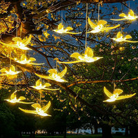 Lumière décorative LED en acrylique jaune en forme de cœur, IP65, étanche à la pluie, style influenceur, croissant, croix, étoile à cinq branches pour extérieur