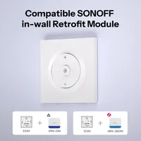 Boîtier de variateur d'intensité Sonoff EDIM Fusion Series, design ultra-plat en PC, bouton micro-arc, contrôle via application Wi-Fi pour