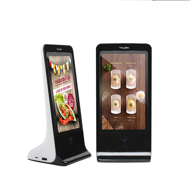 Menu Power Bank with LCD Screen Advertising Display, Built-in 13000mAh Lithium Battery, 3 USB Port Mobile Phone Charging Station