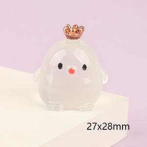 Accesorios de Resina para Joyería Brillante en la Oscuridad, Adornos de Paisajes en Miniatura, Colgante de Pollo con Corona 3D en Miniatura para Bonsái - Product Image 6