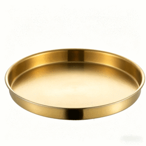 Plateau de service rond FLEY en acier inoxydable 304, finition miroir, plateau en métal durable, assiette pour barbecue, pour la restauration hôtelière - Product Image 4