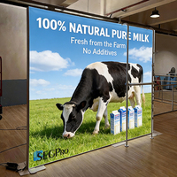 Boîte à lumière graphique autoportante Lintel Seg Light Box, boîtes à lumière LED publicitaires, cadre en PVC/aluminium, affichage de boîte à lumière pour salon professionnel