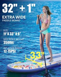 กระดานโต้คลื่นแบบพองลม OEM ขนาด 11'*33''*6'' รุ่น DR05/5 สำหรับ 2 คน เหมาะสำหรับเล่นน้ำและโต้คลื่น  รับผลิตตามแบบที่ลูกค้าต้องการ - Product Image 4