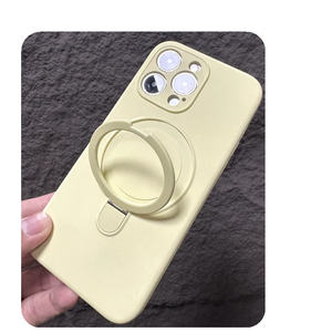 Étui de téléphone magnétique en silicone liquide tendance, adapté aux <span class=keywords><strong>iPhone</strong></span> 11/12/<span class=keywords><strong>13</strong></span>/14 Pro Max avec support invisible - Product Image 3