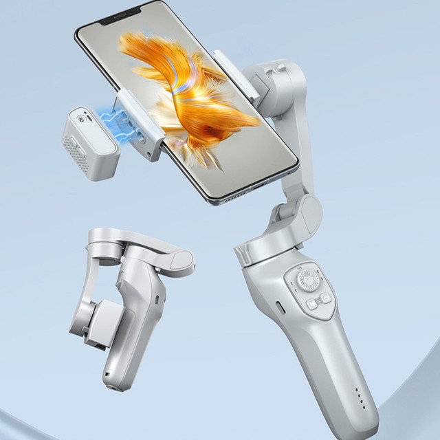 3-Axis Dashboard Mount Gimbal for Mobile Phones Flexible Face Tracking Anti-Shake Feature for Photography Live Streaming
