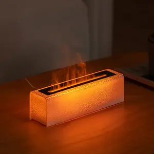 2024 New Lava Full Cracked <strong>Fire</strong> Flame Ultrasonic Cool Mist Air Humidifier 3D Simulated Flame Aroma Diffuser <strong>Machine</strong> - Product Image 4