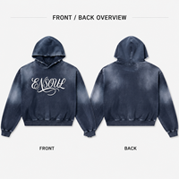 Sweat à capuche surdimensionné vintage personnalisé pour homme, en coton épais, avec impression 3D en relief et bordure effilochée, pull à capuche OEM sous marque privée