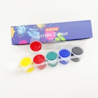Pot de peinture acrylique 25ml personnalisé par usine en gros pour le dessin de tissu de papier de toile