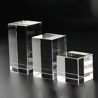 Cube de cristal HBL K9 sculpté, base de présentation personnalisée pour décoration intérieure, accessoires de photographie et artisanat