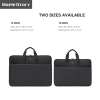 Housse d'ordinateur portable en gros avec poignée, poche avant, doublure douce, sac de voyage professionnel pour ordinateur, logo personnalisé, 14-16 pouces