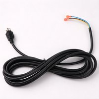 Cordon d'alimentation personnalisé NEMA 5-15P US à 3 broches avec extrémités de fils dénudés, borne de déconnexion rapide pré-crimpée pour appareils électroménagers