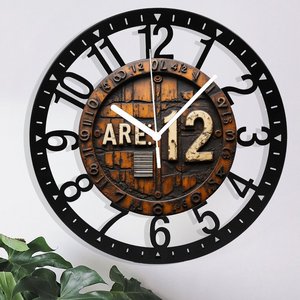 <span class=keywords><strong>Horloge</strong></span> <span class=keywords><strong>murale</strong></span> circulaire en fer de 25 cm <span class=keywords><strong>pour</strong></span> ateliers avec message créatif - Product Image 5