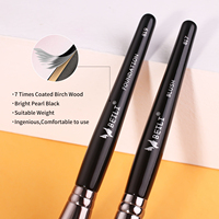 BEILI Luxe 40 Pièces Professionnel Pinceaux de Maquillage Personnalisé avec Logo Kit Cosmétique Poils de Chèvre Noirs Pinceau Estompeur Marque Privée