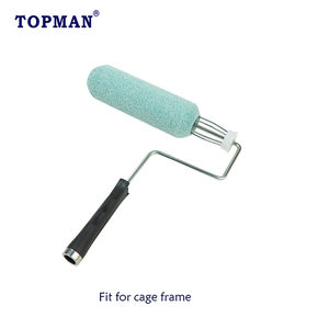 OEM Supported TOPMAN Industrial/DIY 9 Inch High Quality Product Made Of Premium White Green Long Pile Microfibre <strong>Paint</strong> <strong>Roller</strong> - Product Image 5