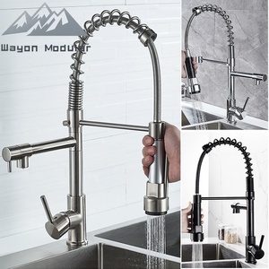 <span class=keywords><strong>Robinet</strong></span> de <span class=keywords><strong>cuisine</strong></span> moderne Wayon avec douchette à ressort en acier, contrôle de la température eau chaude et froide pour maison de luxe - Product Image 4