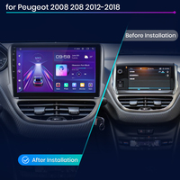 Junsun V1 UK Stock Wireless CarPlay Android Auto Radio mobil untuk Peugeot 208 2008 2013-2017 kepala mobil navigasi Unit Multimedia