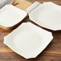 Assiette carrée en porcelaine, style chinois moderne, tendance nationale, utilisable au micro-ondes, pour hôtels, restaurants et usage domestique