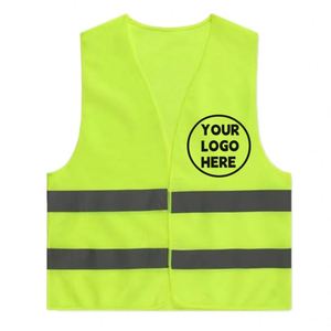 Chaleco de Seguridad Promocional al por Mayor con Impresión de Logotipo de Marca, ANSI Clase 2, Alta Visibilidad, Amarillo Neón, para Personal de Eventos Empresariales - Product Image 1