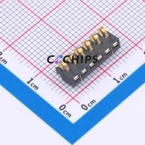 GT-BTP25006-0300A-010A Blade/Spring Contact Battery Connector SMD,P=2.5mm Connector Spring Contact Type 2.5mm 6P Vertical Mount - Product Image 1