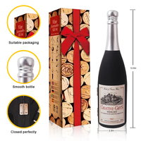 Ensemble d'ouvre-bouteilles en forme de bouteille de Bourgogne, coffret cadeau en acier inoxydable avec tire-bouchon, coupe-capsule, verseur, bouchon, écologique UUHOM Lfgb