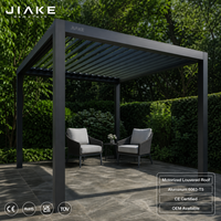 Pergola bioclimatique en aluminium Jiake avec toit à lames motorisées pour patio, jardin, gazebo extérieur certifié CE