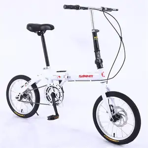 Fonte de fábrica dobrável para bicicleta, tamanho pequeno, 16 polegadas, bicicleta, dobrável, adulto, mini bicicleta