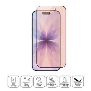 Ánh Sáng Màu Đỏ Ngăn Chặn Căng Mắt Chống Lóa Chống-Vân Tay 17 Loạt Điện Thoại Tempered Glass Bảo Vệ Màn Hình Cho <span class=keywords><strong>iPhone</strong></span> 17 Pro Không Khí - Product Image 3