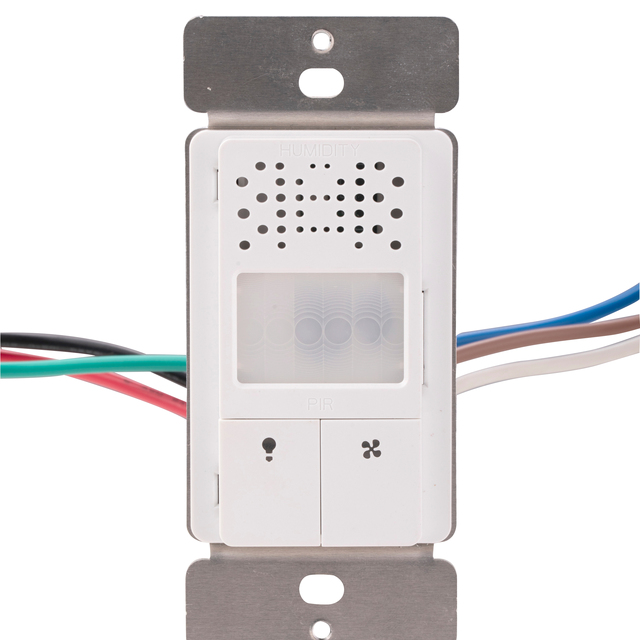 4 in 1 PIR & Humidity Sensing Control Switch Motion Sensor Light Switch PIR Sensor Neutral Required Wall Switches