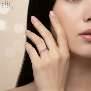 Anneaux empilables de haute qualité en gros, bijoux fins, anneaux en or rose massif 18 carats, anneau en diamant naturel, cadeau de la Saint-Valentin pour femmes - Product Image 3